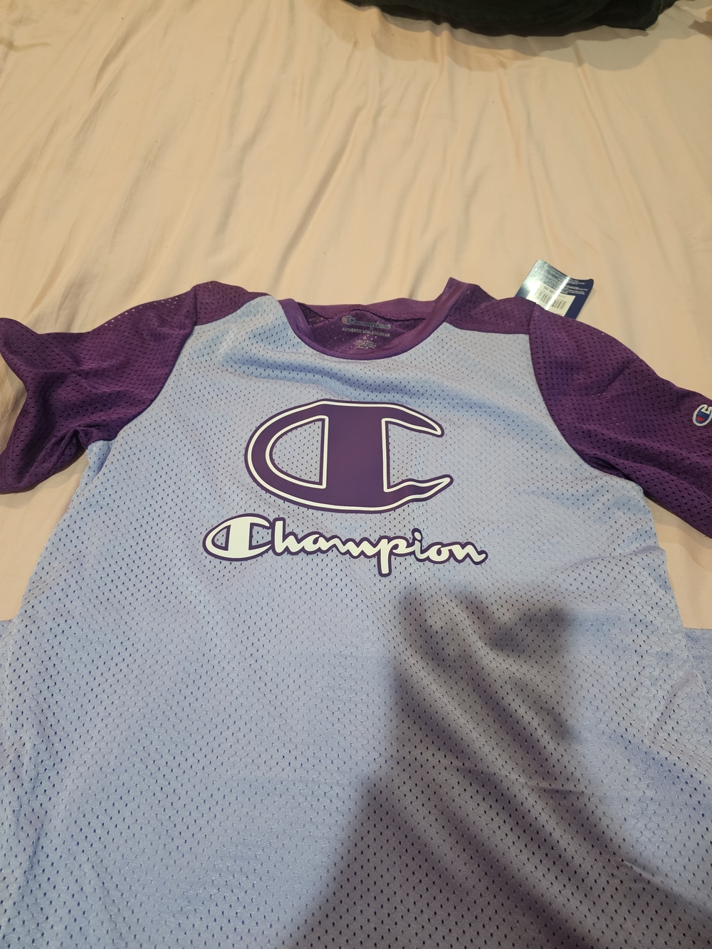 Champion Kids Mesh Tee in Lavender and Purple